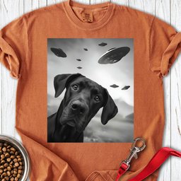 Black Great Dane Ufo Premium Tee Gift For Dog Lover