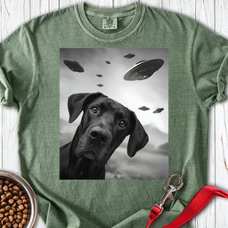 Black Great Dane Ufo Premium Tee Gift For Dog Lover