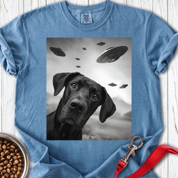 Black Great Dane Ufo Premium Tee Gift For Dog Lover