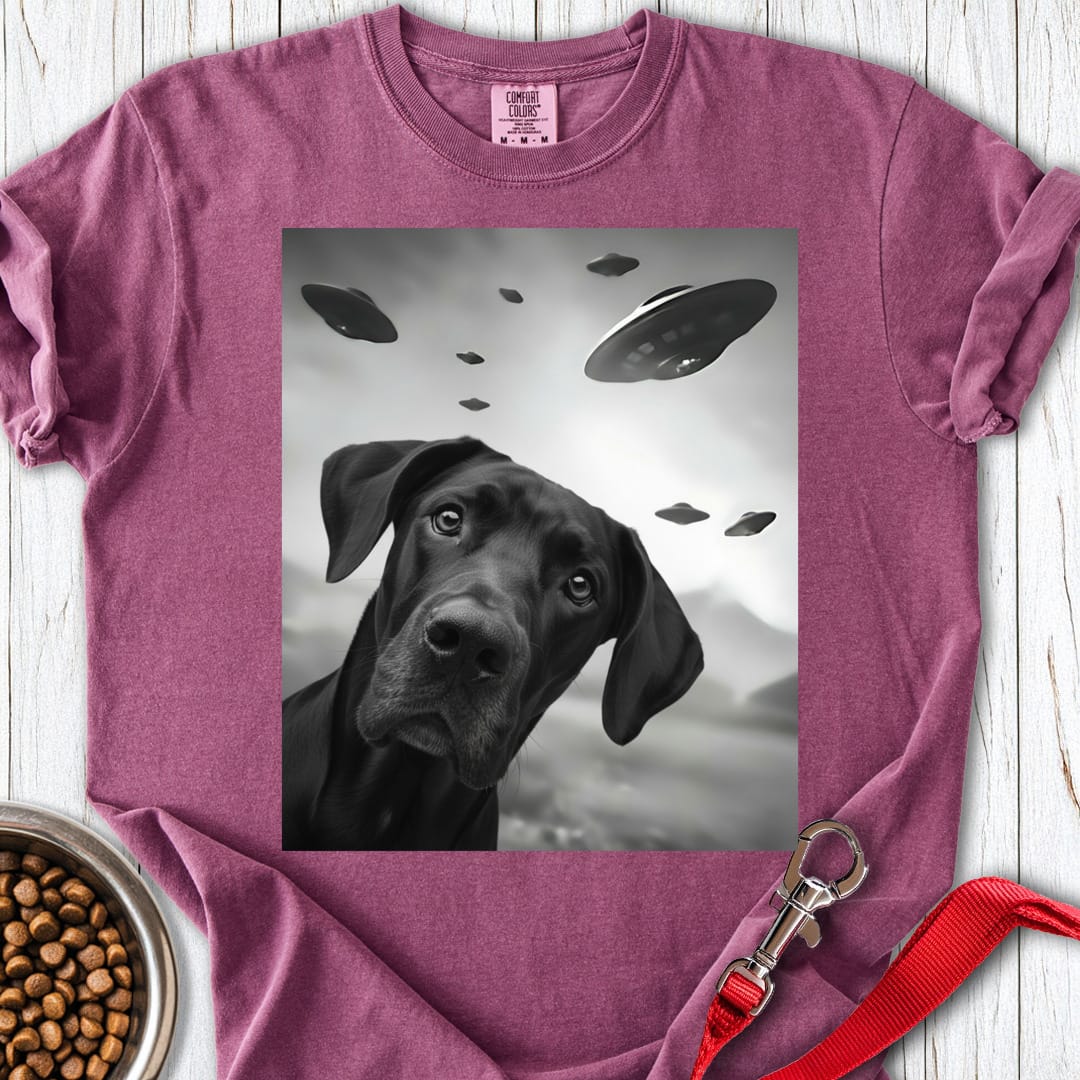 Black Great Dane Ufo Premium Tee Gift For Dog Lover