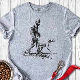 Bigfoot Walking Labrador T Shirt Gift For Dog Lover