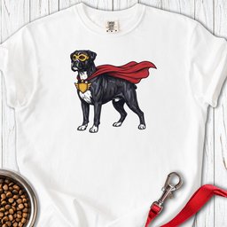 Black Boxer Superhero Premium Tee Gift For Dog Lover