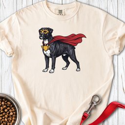 Black Boxer Superhero Premium Tee Gift For Dog Lover