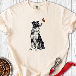 Border Collie Butterfly Premium Tee Gift For Dog Lover