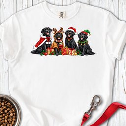Black Labrador Group Christmas Premium Tee Gift For Dog Lover