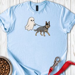 Blue Heeler Ghost Halloween T Shirt Gift For Dog Lover