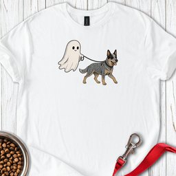 Blue Heeler Ghost Halloween T Shirt Gift For Dog Lover