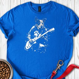 Blue Heeler Guitar T Shirt Gift For Dog Lover