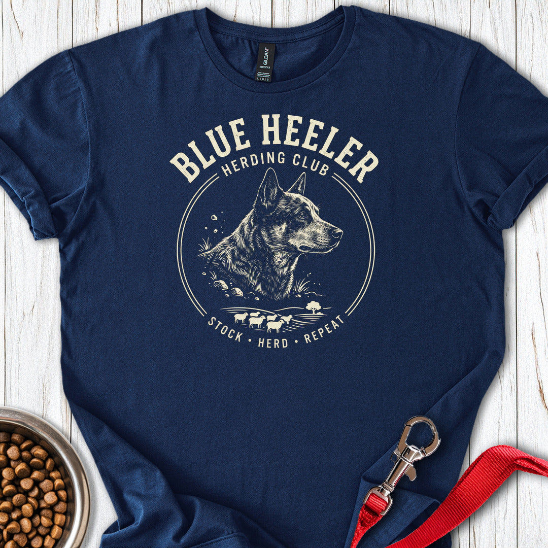 Blue Heeler Herding Club T Shirt Gift For Dog Lover