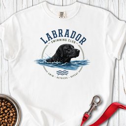Black Labrador Swimming Club Premium Tee Gift For Dog Lover