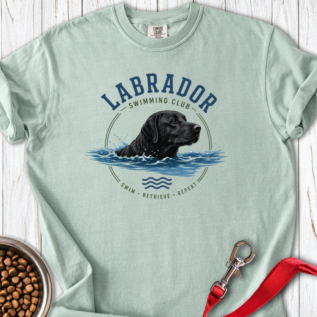 Black Labrador Swimming Club Premium Tee Gift For Dog Lover