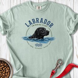 Black Labrador Swimming Club Premium Tee Gift For Dog Lover