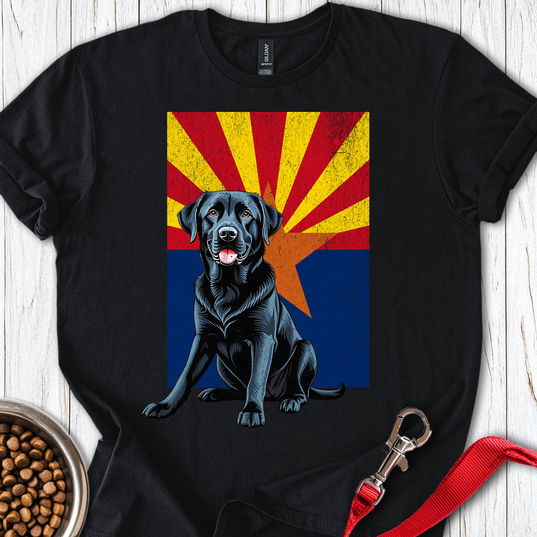 Black Labrador Arizona Flag T Shirt Gift For Dog Lover