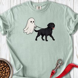 Black Lab Ghost Halloween Premium Tee Gift For Dog Lover