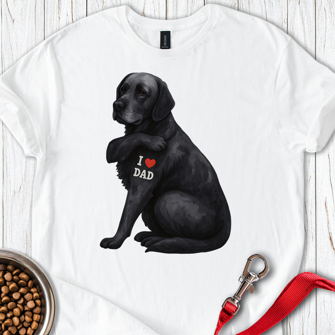 Black Labrador I Love Dad T Shirt Gift For Dad