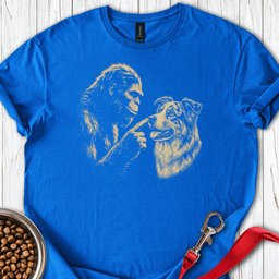 Bigfoot Boops Australian Shepherd T Shirt Gift For Dog Lover