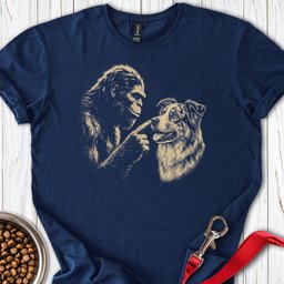 Bigfoot Boops Australian Shepherd T Shirt Gift For Dog Lover