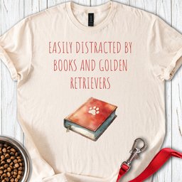 Books And Golden Retrievers T Shirt Gift For Dog Lover