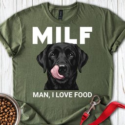 Black Labrador Milf T Shirt Gift For Dog Lover