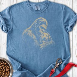 Bigfoot Hugging Labrador Premium Tee Gift For Dog Lover