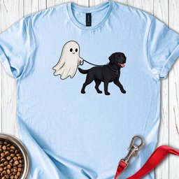 Black Lab Ghost Halloween T Shirt Gift For Dog Lover