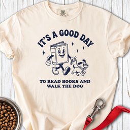 Books And Dogs Premium Tee Gift For Dog Lover