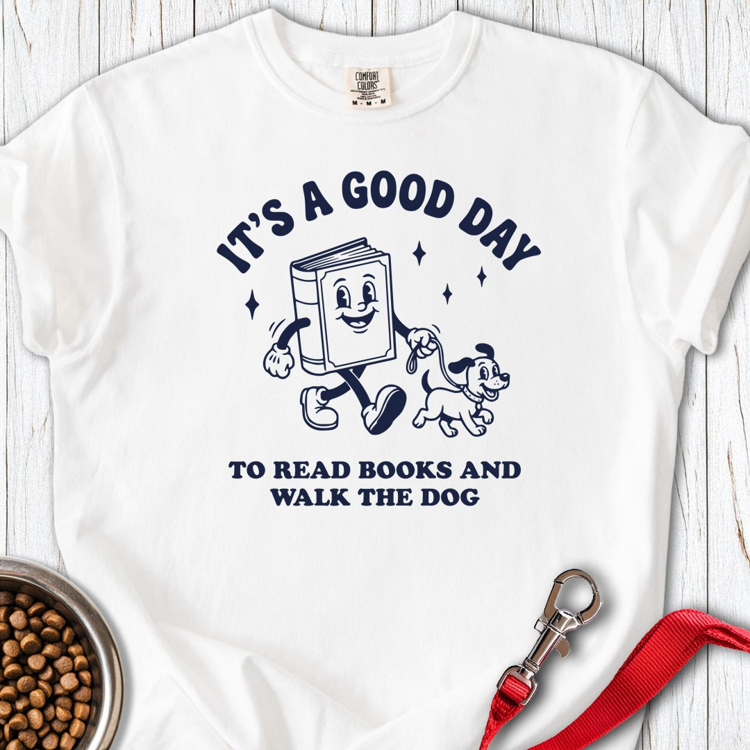 Books And Dogs Premium Tee Gift For Dog Lover