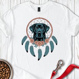 Black Lab Dreamcatcher Boho T Shirt Gift For Dog Lover