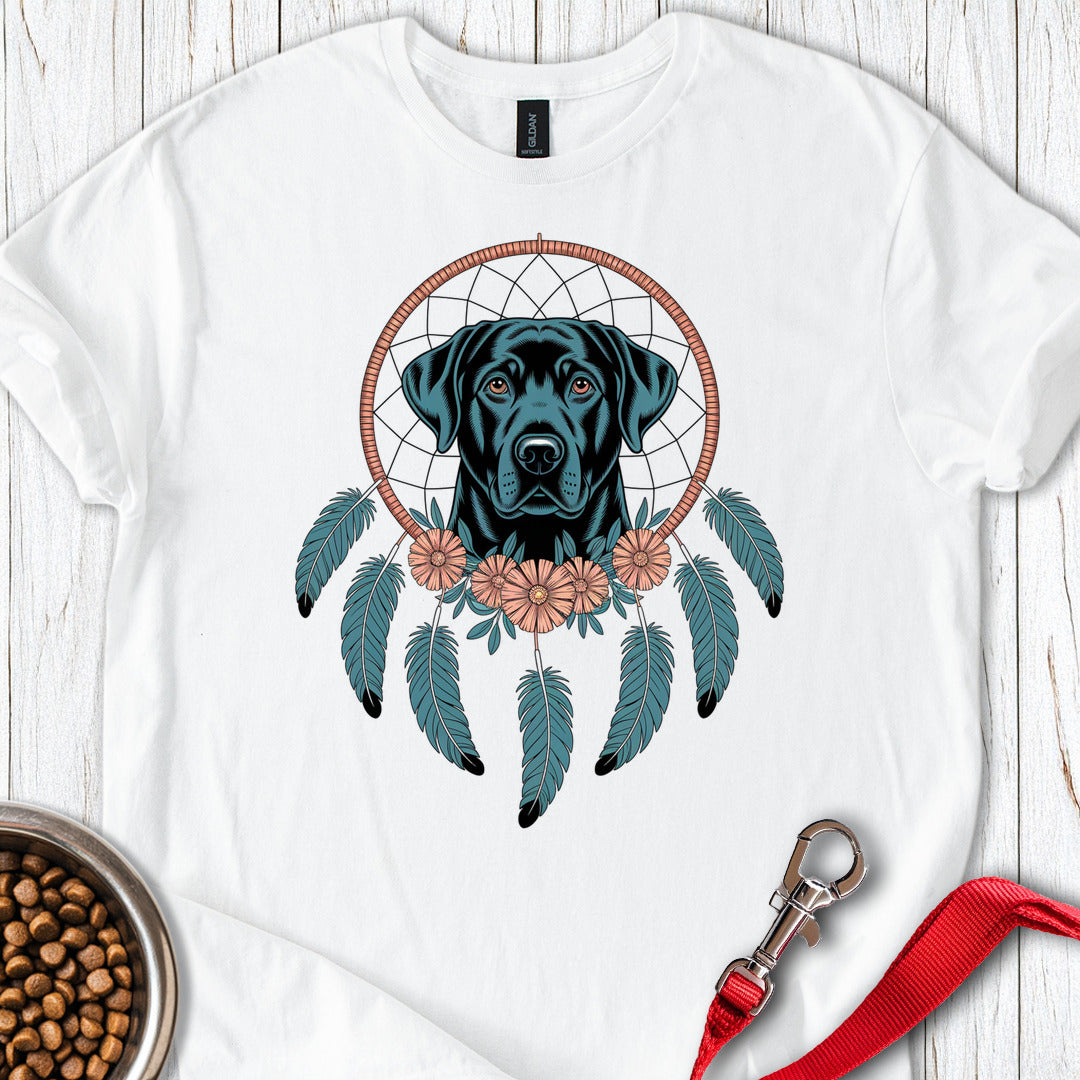 Black Lab Dreamcatcher Boho T Shirt Gift For Dog Lover