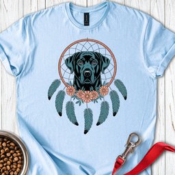 Black Lab Dreamcatcher Boho T Shirt Gift For Dog Lover