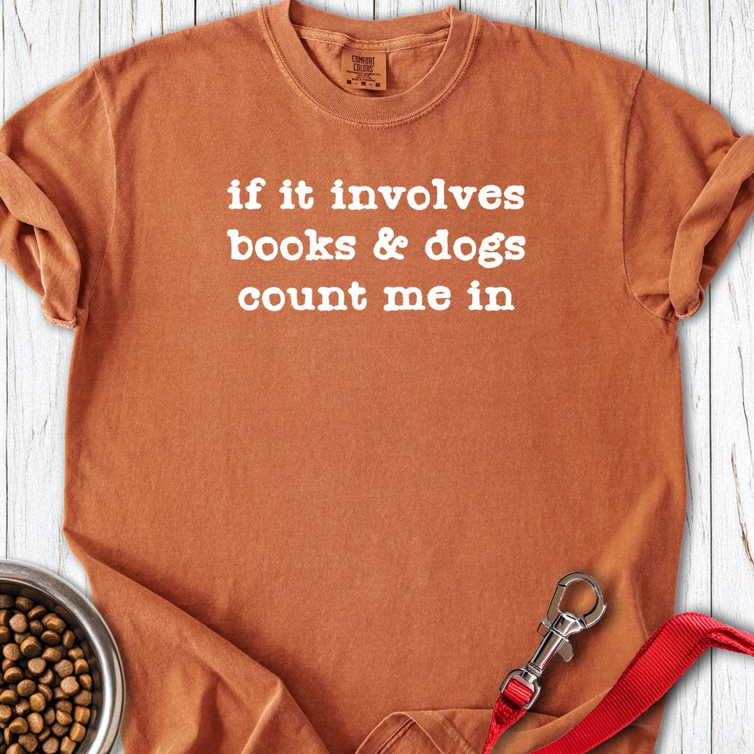 Books And Dogs Premium Tee Gift For Dog Lover