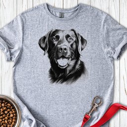 Black Labrador Portrait Graphic T Shirt Gift For Dog Lover