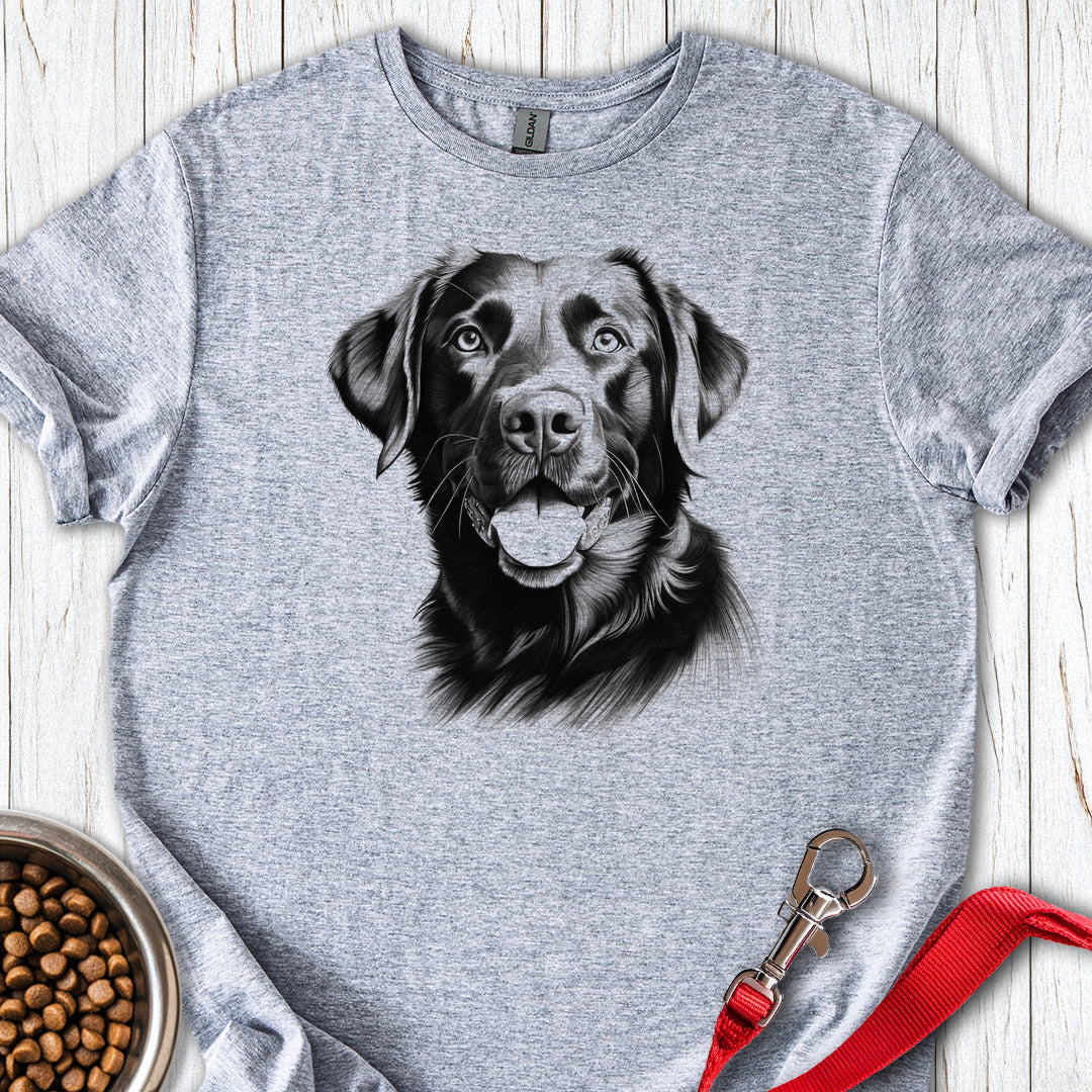 Black Labrador Portrait Graphic T Shirt Gift For Dog Lover