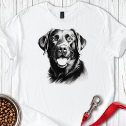 Black Labrador Portrait Graphic T Shirt Gift For Dog Lover