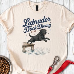 Black Labrador Dock Diving T Shirt Gift For Dog Lover