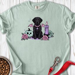 Black Lab Halloween Pastel Goth Premium Tee Gift For Dog Lover