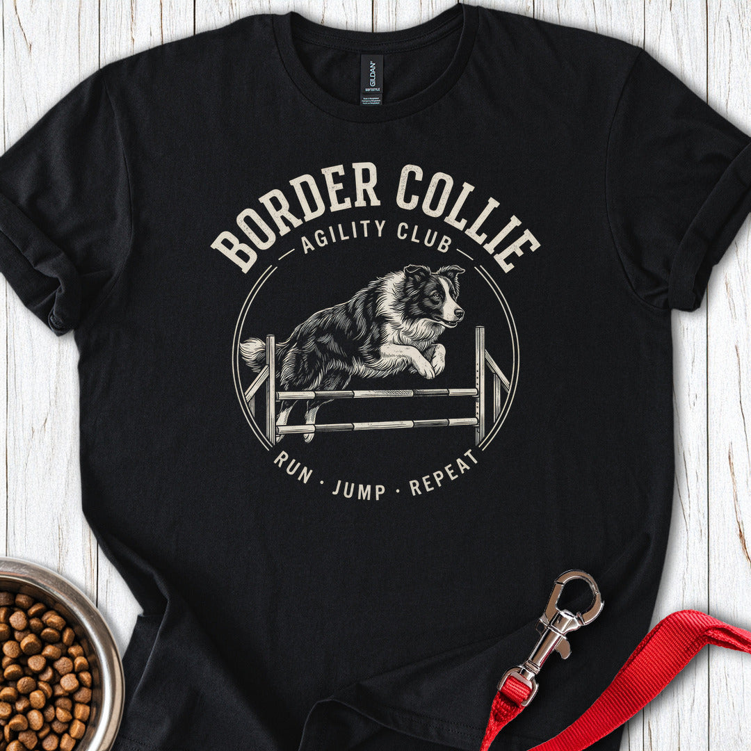 Border Collie Agility Club T Shirt Gift For Dog Lover
