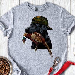 Black Lab Pheasant Hunter T Shirt Gift For Dog Lover