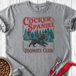 Black Cocker Spaniel Zoomies Club Premium Tee Gift For Dog Lover