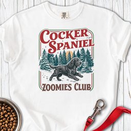 Black Cocker Spaniel Zoomies Club Premium Tee Gift For Dog Lover