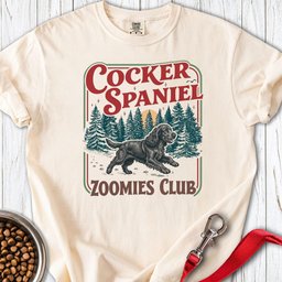 Black Cocker Spaniel Zoomies Club Premium Tee Gift For Dog Lover