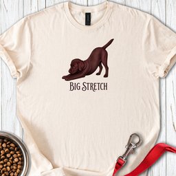 Big Stretch Chocolate Labrador Puppy T Shirt Gift For Dog Lover