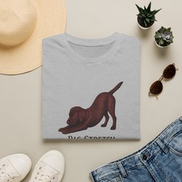 Big Stretch Chocolate Labrador Puppy T Shirt Gift For Dog Lover