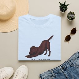 Big Stretch Chocolate Labrador Puppy T Shirt Gift For Dog Lover