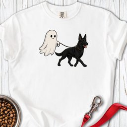 Black German Shepherd Ghost Halloween Premium Tee Gift For Dog Lover
