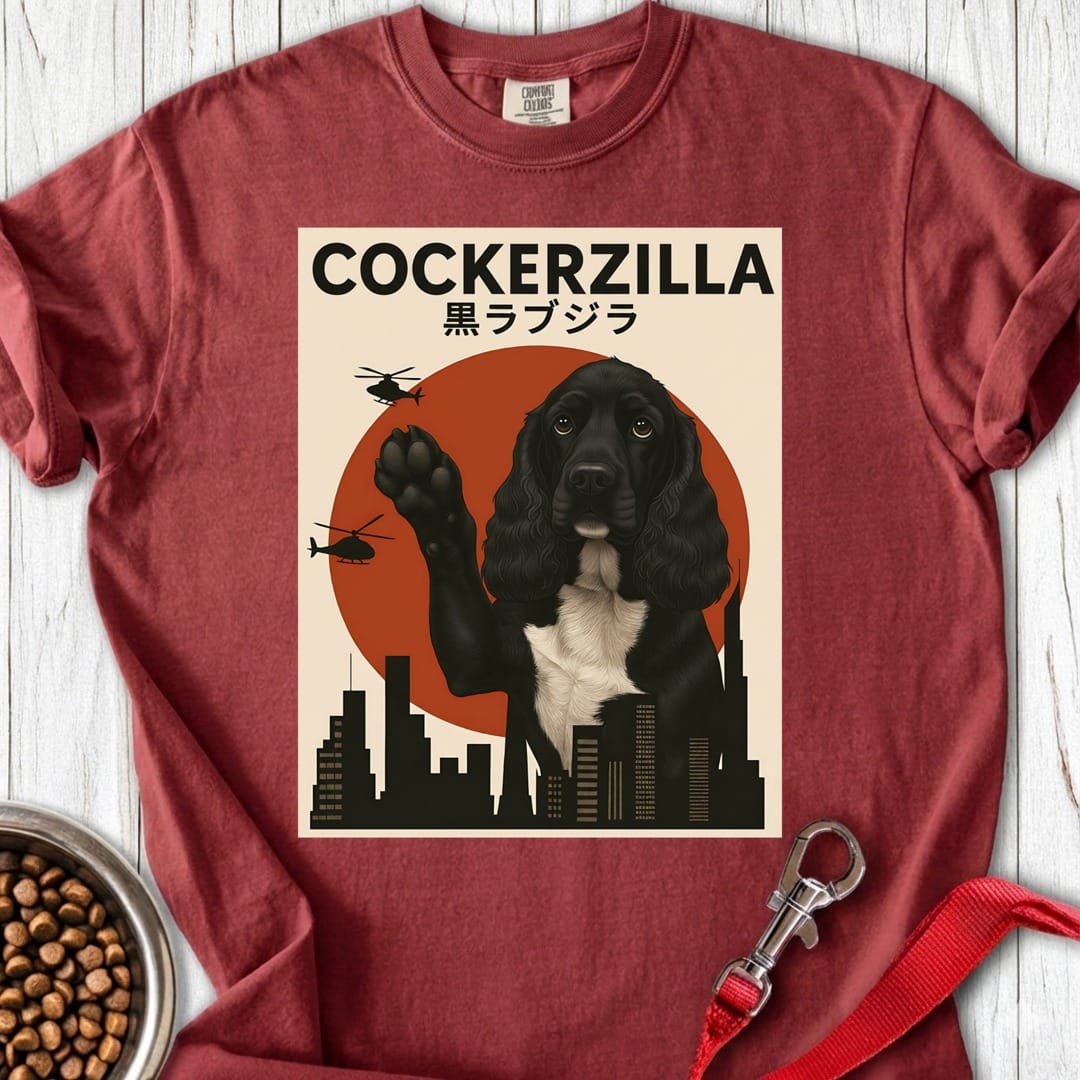 Black Cockerzilla Premium Tee Gift For Dog Lover