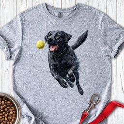 Black Labrador Running T Shirt Gift For Dog Lover