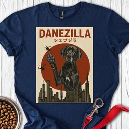 Black Danezilla Great Dane T Shirt Gift For Dog Lover