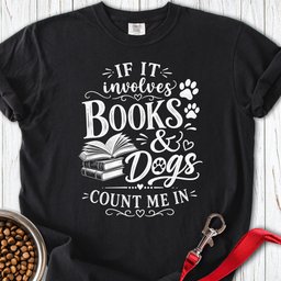 Books And Dogs Premium Tee Gift For Dog Lover