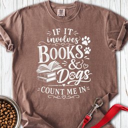 Books And Dogs Premium Tee Gift For Dog Lover